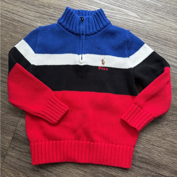 Polo Ralph Lauren Other - Polo by Ralph Lauren Toddler Boy’s Quarter Zip Up Sweater
